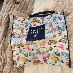 Roller Rabbit Multicolor Illustrated Tote